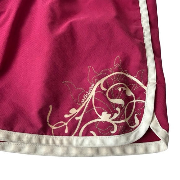 Athleta Women’s Pink and White Shorts Size Large Vintage Style Comfy Vintage - Picture 3 of 12